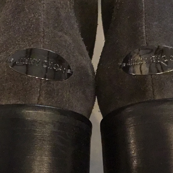 Jimmy Choo Gray Suede Heel Boots - Picture 11 of 16